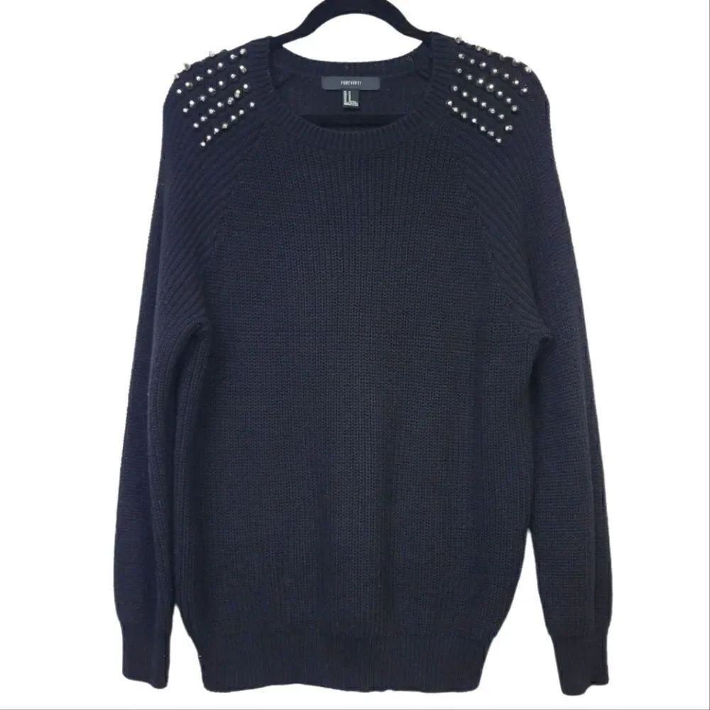 Forever 21 studded knit sweater, medium
